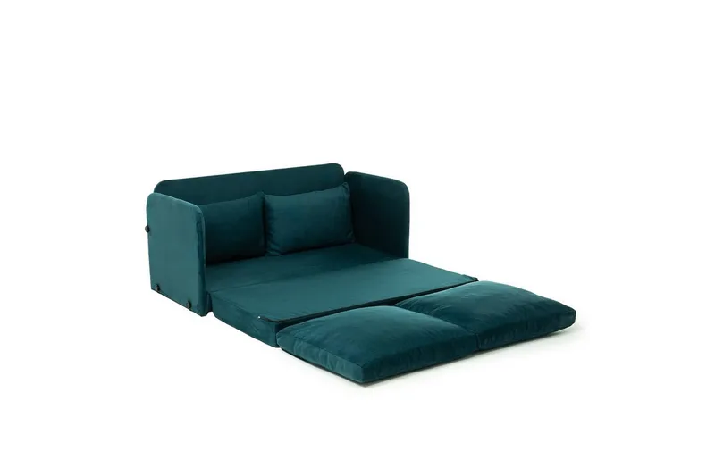 2-seters sovesofa Rubby (148 x 70 x 66 cm) Petrolgrønn - Petrolgrønn - Møbler - Sofaer - Sovesofaer - 2 seters sovesofa