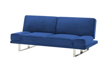 Selekk Sammenleggbar 2-seter Sovesofa 105x192 cm i Fløyel - Blå - Møbler - Sofaer - Sovesofaer - 2 seters sovesofa