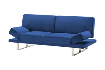 Selekk Sammenleggbar 2-seter Sovesofa 105x192 cm i Fløyel - Blå - Møbler - Sofaer - Sovesofaer - 2 seters sovesofa