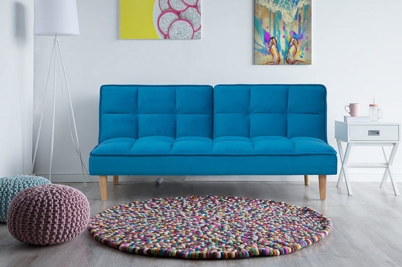 Siljan Sovesofa 177 cm - Blå - Møbler - Sofaer - Sovesofaer - 2 seters sovesofa