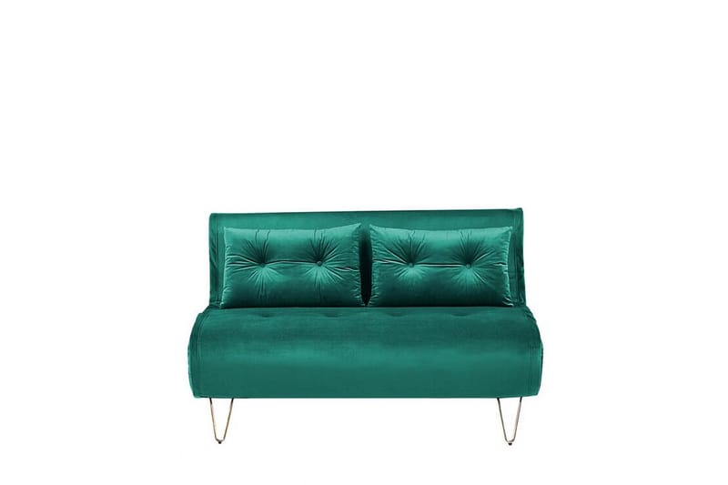 Sofa 2-seters fløyel Mørkegrønn VESTFOLD, Grønn