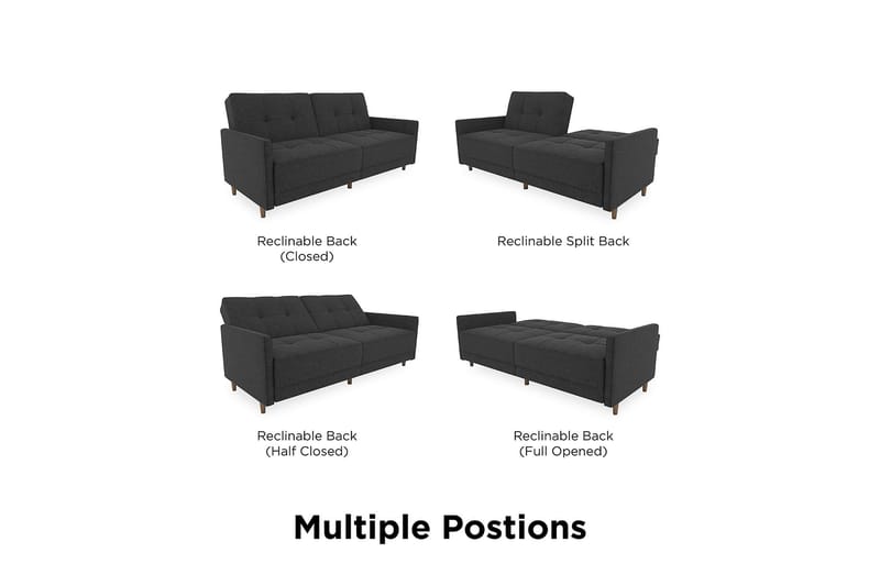 Sovesofa Andora Lingrå - Dorel Home - Møbler - Sofaer - Sovesofaer - 2 seters sovesofa