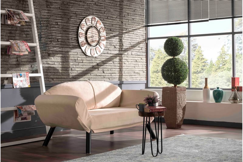 Sovesofa Eugi 2-seter - Beige - 2 seters sovesofa