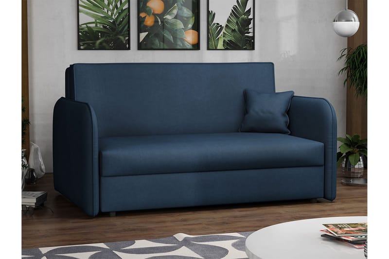 Sovesofa Viva - Svart/Blå - Møbler - Sofaer - Sovesofaer - 2 seters sovesofa