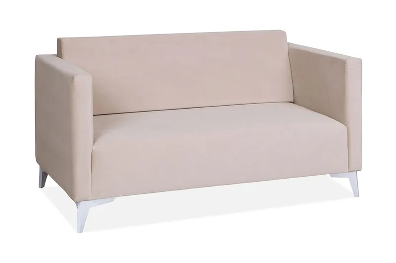 Szafir 2-seter Sofa 82x136 cm - Hvit - Møbler - Sofaer - Fløyelssofaer
