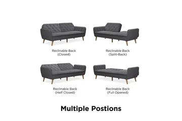 TallulaH 2-seters Sovesofa Grå - Novogratz - Møbler - Sofaer - Sovesofaer - 2 seters sovesofa