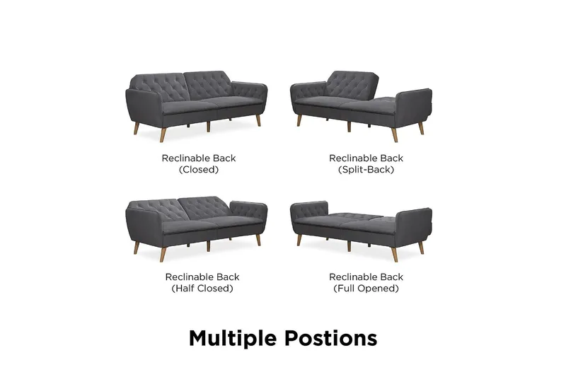 TallulaH 2-seters Sovesofa Grå - Novogratz - Møbler - Sofaer - Sovesofaer - 2 seters sovesofa