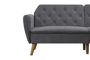 TallulaH 2-seters Sovesofa Grå - Novogratz - Møbler - Sofaer - Sovesofaer - 2 seters sovesofa