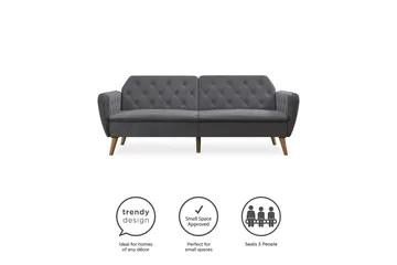 TallulaH 2-seters Sovesofa Grå - Novogratz - Møbler - Sofaer - Sovesofaer - 2 seters sovesofa