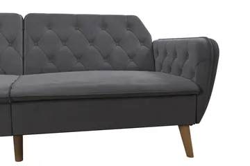 TallulaH 2-seters Sovesofa Grå - Novogratz - Møbler - Sofaer - Sovesofaer - 2 seters sovesofa