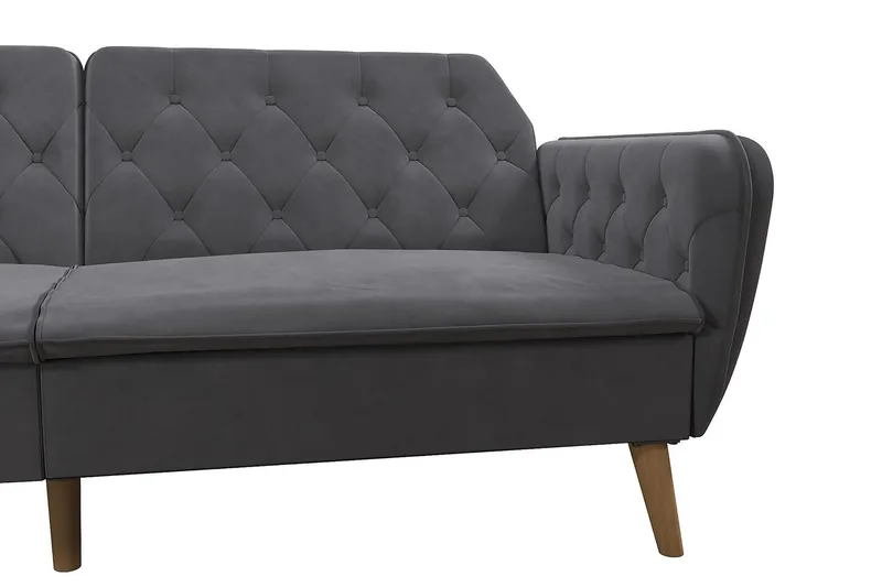 TallulaH 2-seters Sovesofa Grå - Novogratz - Møbler - Sofaer - Sovesofaer - 2 seters sovesofa