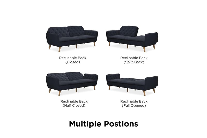 TallulaH 2-seters Sovesofa Marineblå - Novogratz - Møbler - Sofaer - Sovesofaer - 2 seters sovesofa