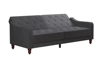Vintage Tufted 2-seters Sovesofa Grå - Novogratz - Møbler - Sofaer - Sovesofaer - 2 seters sovesofa