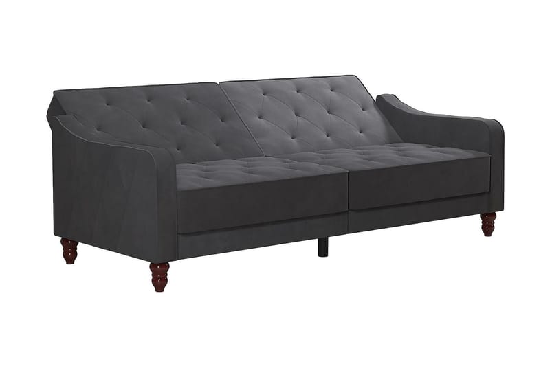 Vintage Tufted 2-seters Sovesofa Grå - Novogratz - Møbler - Sofaer - Sovesofaer - 2 seters sovesofa