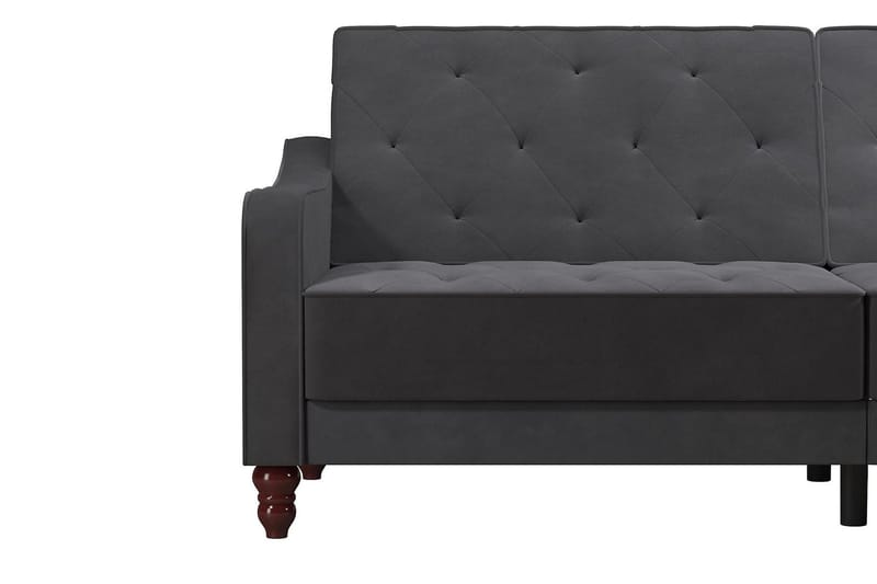 Vintage Tufted 2-seters Sovesofa Grå - Novogratz - Møbler - Sofaer - Sovesofaer - 2 seters sovesofa