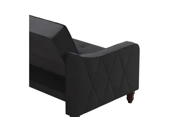 Vintage Tufted 2-seters Sovesofa Grå - Novogratz - Møbler - Sofaer - Sovesofaer - 2 seters sovesofa