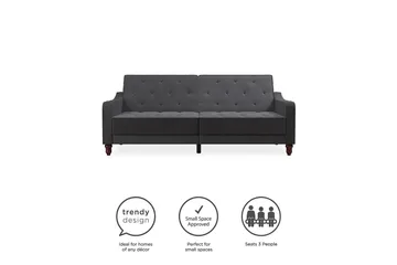 Vintage Tufted 2-seters Sovesofa Grå - Novogratz - Møbler - Sofaer - Sovesofaer - 2 seters sovesofa