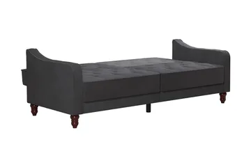 Vintage Tufted 2-seters Sovesofa Grå - Novogratz - Møbler - Sofaer - Sovesofaer - 2 seters sovesofa