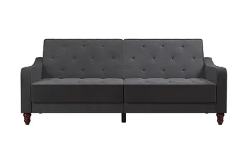 Vintage Tufted 2-seters Sovesofa Grå - Novogratz - Møbler - Sofaer - Sovesofaer - 2 seters sovesofa