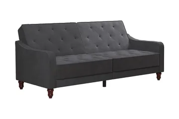 Vintage Tufted 2-seters Sovesofa Grå - Novogratz - Møbler - Sofaer - Sovesofaer - 2 seters sovesofa