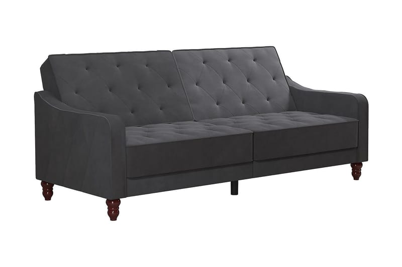 Vintage Tufted 2-seters Sovesofa Grå - Novogratz - Møbler - Sofaer - Sovesofaer - 2 seters sovesofa