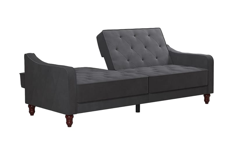 Vintage Tufted 2-seters Sovesofa Grå - Novogratz - Møbler - Sofaer - Sovesofaer - 2 seters sovesofa