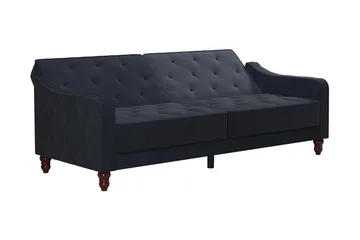 Vintage Tufted 2-seters Sovesofa Marineblå - Novogratz - Møbler - Sofaer - Sovesofaer - 2 seters sovesofa