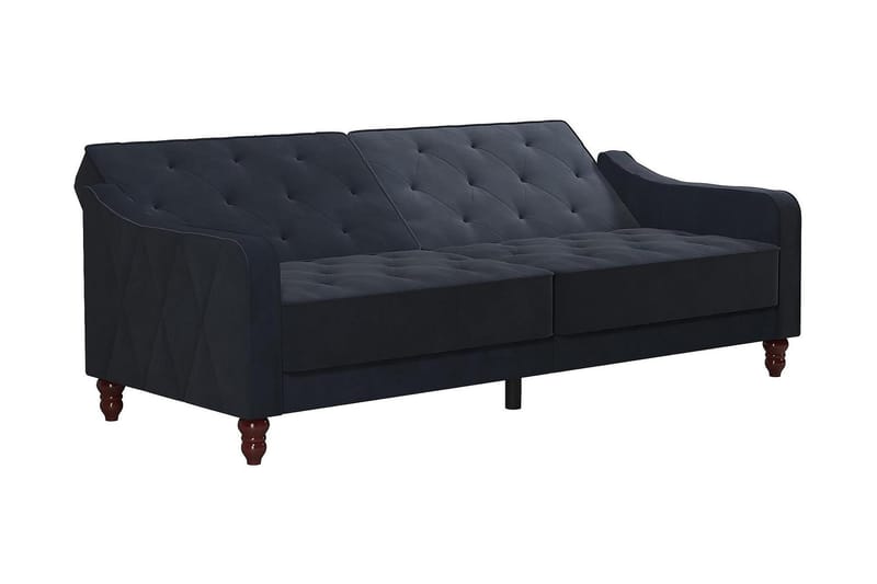 Vintage Tufted 2-seters Sovesofa Marineblå - Novogratz - Møbler - Sofaer - Sovesofaer - 2 seters sovesofa