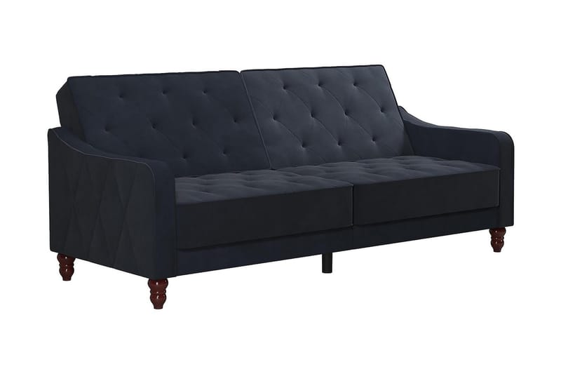 Vintage Tufted 2-seters Sovesofa Marineblå - Novogratz - Møbler - Sofaer - Sovesofaer - 2 seters sovesofa
