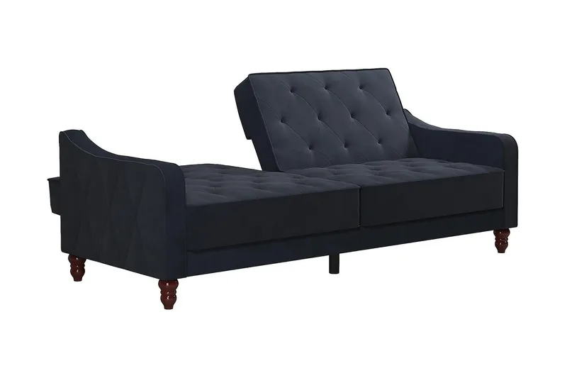 Vintage Tufted 2-seters Sovesofa Marineblå - Novogratz - Møbler - Sofaer - Sovesofaer - 2 seters sovesofa