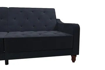 Vintage Tufted 2-seters Sovesofa Marineblå - Novogratz - Møbler - Sofaer - Sovesofaer - 2 seters sovesofa