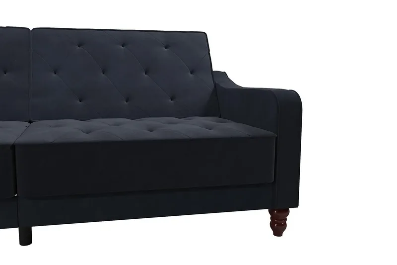 Vintage Tufted 2-seters Sovesofa Marineblå - Novogratz - Møbler - Sofaer - Sovesofaer - 2 seters sovesofa
