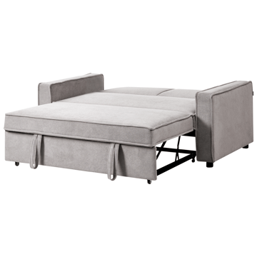 2-seters Uttrekkbar Sovesofa 137x179 cm med Hjul i Stoff - Grå - Møbler - Sofaer - Sovesofaer - 2 seters sovesofa