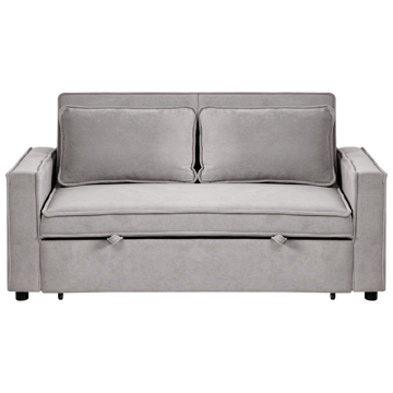 2-seters Uttrekkbar Sovesofa 137x179 cm med Hjul i Stoff - Grå - Møbler - Sofaer - Sovesofaer - 2 seters sovesofa
