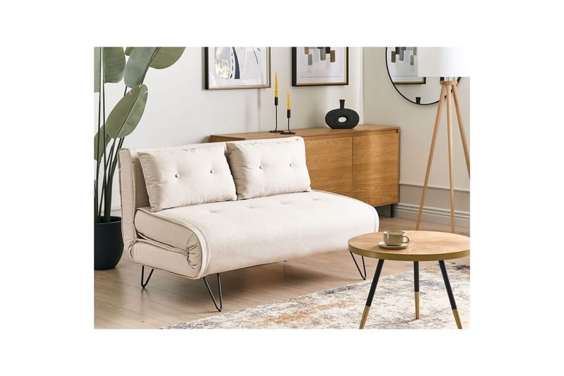 2-sitssoffa Vestfold Beige - Beige - Møbler - Sofaer - Sovesofaer - 2 seters sovesofa