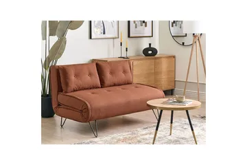 2-sitssoffa Vestfold Orange||Black - Møbler - Sofaer - Sovesofaer - 2 seters sovesofa
