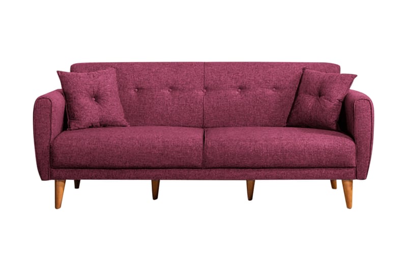 3-seter Gilliom Sovesofa - Rød - 3 seters sovesofa