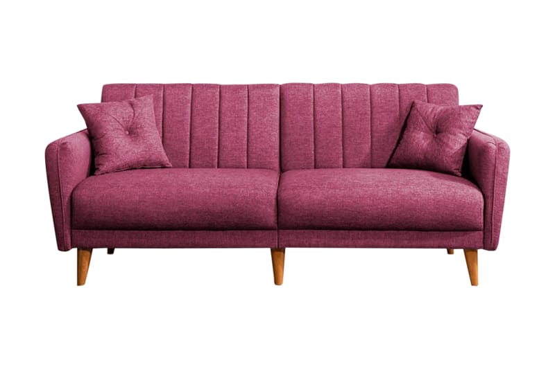 3-seter Rhydlafer Sovesofa - Rød - 3 seters sovesofa