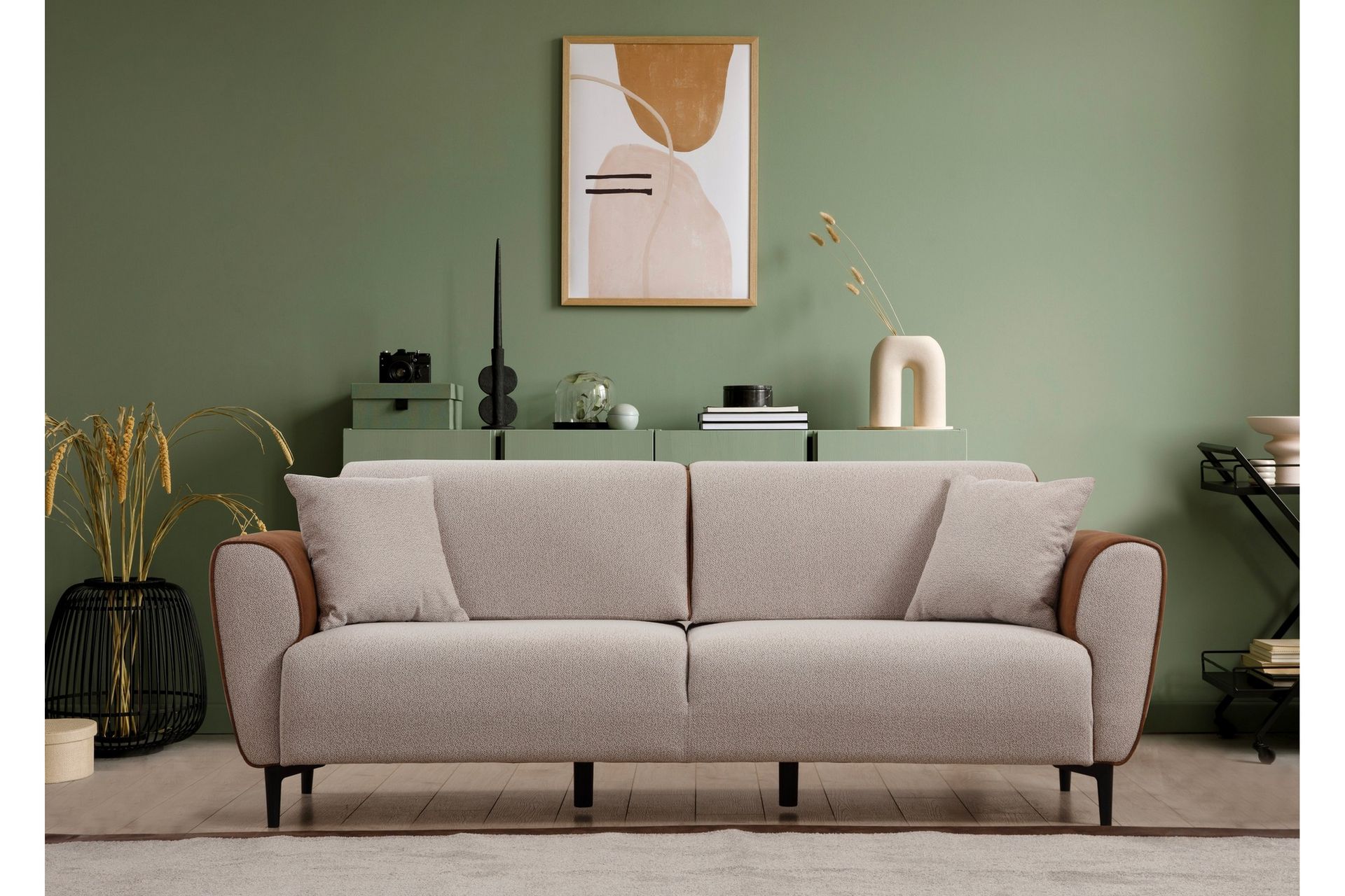 3-seter Sovesofa Demeden - Beige - Møbler - Sofaer - Sovesofaer - 3 seters sovesofa