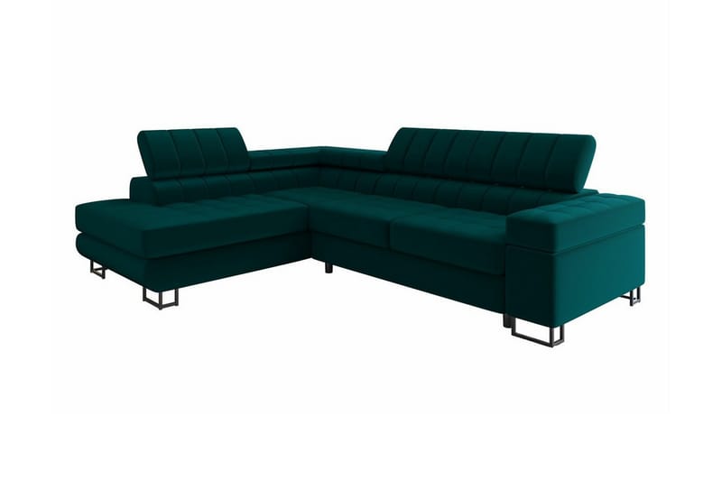 3-seters Hjørnesovesofa Kintore - Mørkegrønn - Møbler - Sofaer - Sovesofaer - Langsgående sovesofa