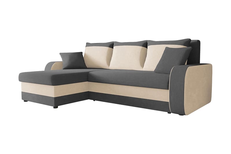 3-seters Hjørnesovesofa Nyarp Universal - Grå/Hvit - Sovesofa divan - Fløyelssofaer