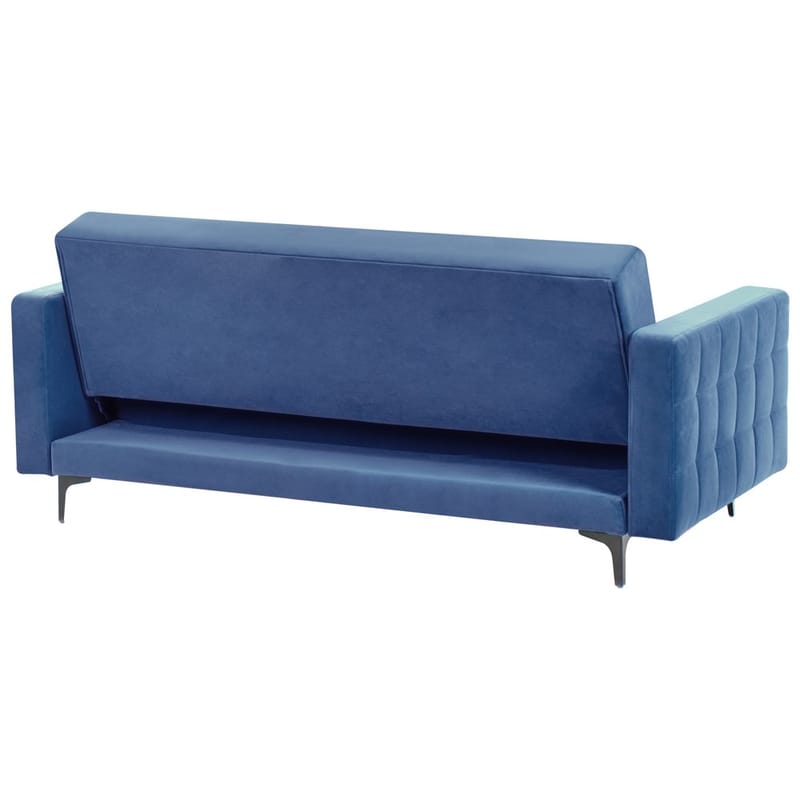 3-seters Sjeselongsofa Aberdeen - Blå, Svart/Fløyel - Møbler - Sofaer - Sovesofaer - 3 seters sovesofa