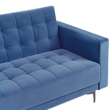 3-seters Sjeselongsofa Aberdeen - Blå, Svart/Fløyel - Møbler - Sofaer - Sovesofaer - 3 seters sovesofa