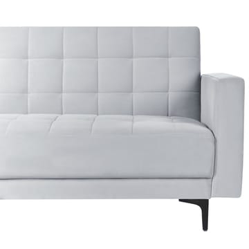3-seters Sjeselongsofa Aberdeen - Grå, svart/ Fløyel - Møbler - Sofaer - Sovesofaer - 3 seters sovesofa