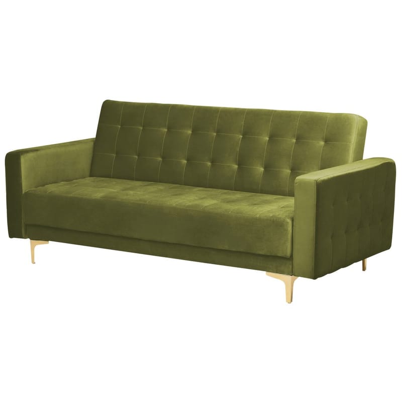 3-seters sofa Aberdeen - Grønn, gull/Fløyel - Møbler - Sofaer - Sofagrupper