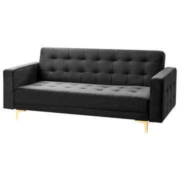 3-seters sofa Aberdeen - Svart, Gull/Fløyel - Møbler - Sofaer - Sofagrupper