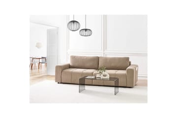 3-seters sofa Innvik - Brun, 213x156 cm - Møbler - Sofaer - Sovesofaer - 2 seters sovesofa