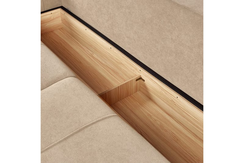 3-seters sofa Innvik - Brun, 213x156 cm - Møbler - Sofaer - Sovesofaer - 2 seters sovesofa