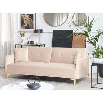 3-seters sofa Lucan - Beige, gull - Møbler - Sofaer - Sovesofaer - 3 seters sovesofa