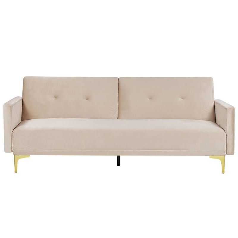 3-seters sofa Lucan - Beige, gull - Møbler - Sofaer - Sovesofaer - 3 seters sovesofa
